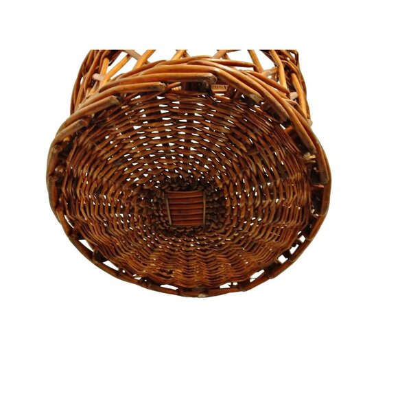 Large Vintage Willow Basket Handmade 12 inch - Picture 7 of 9